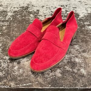 Lucky Brand Red Suede Loafers Size 8.5 NWOT